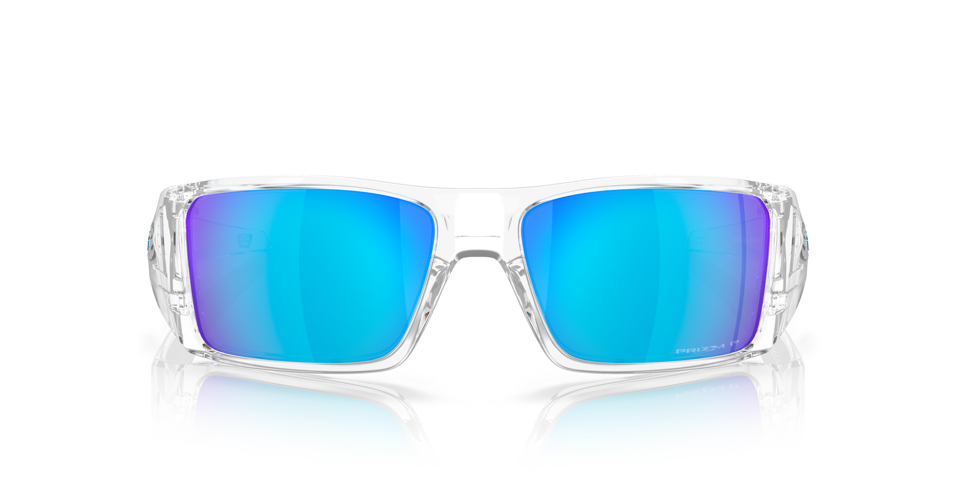 [Prizm Sapphire Polarized Lenses, Clear Frame]