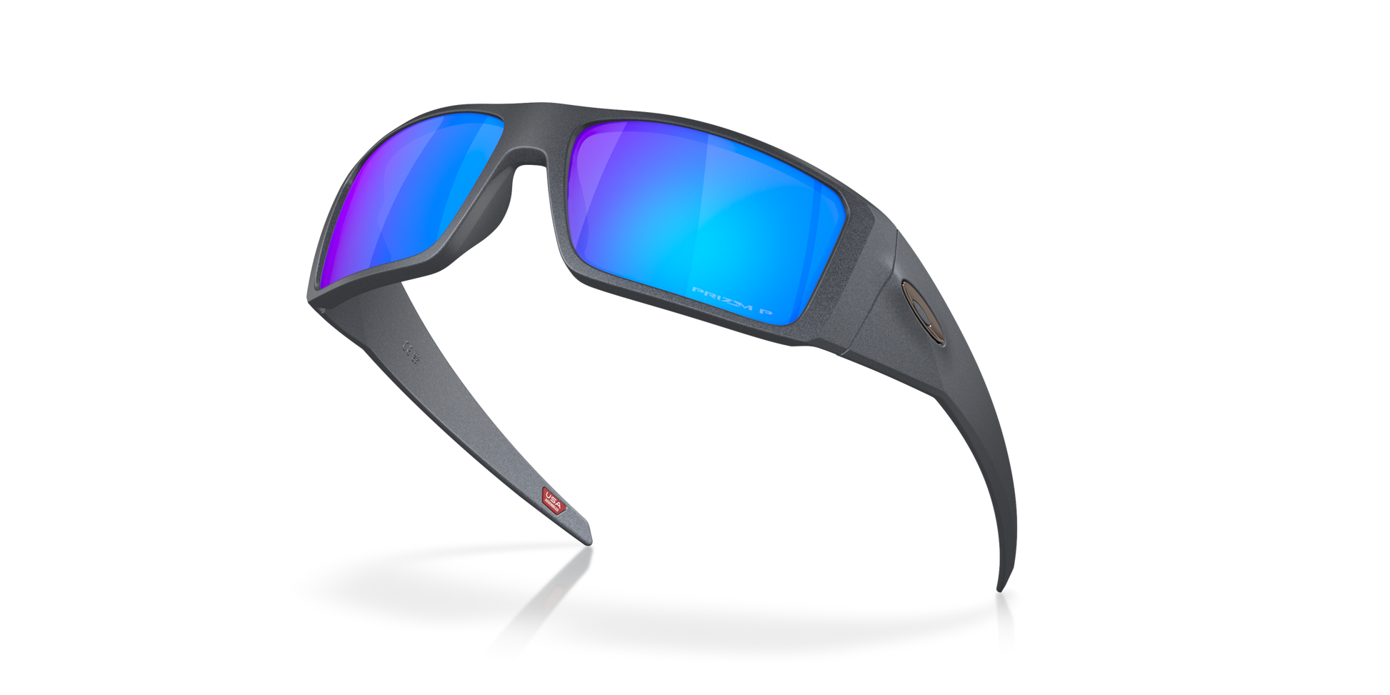 [Prizm Sapphire Polarized Lenses, Blue Steel Frame]