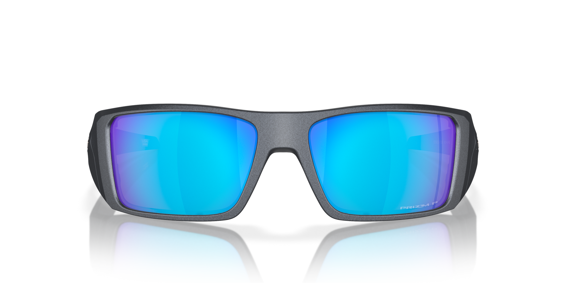[Prizm Sapphire Polarized Lenses, Blue Steel Frame]