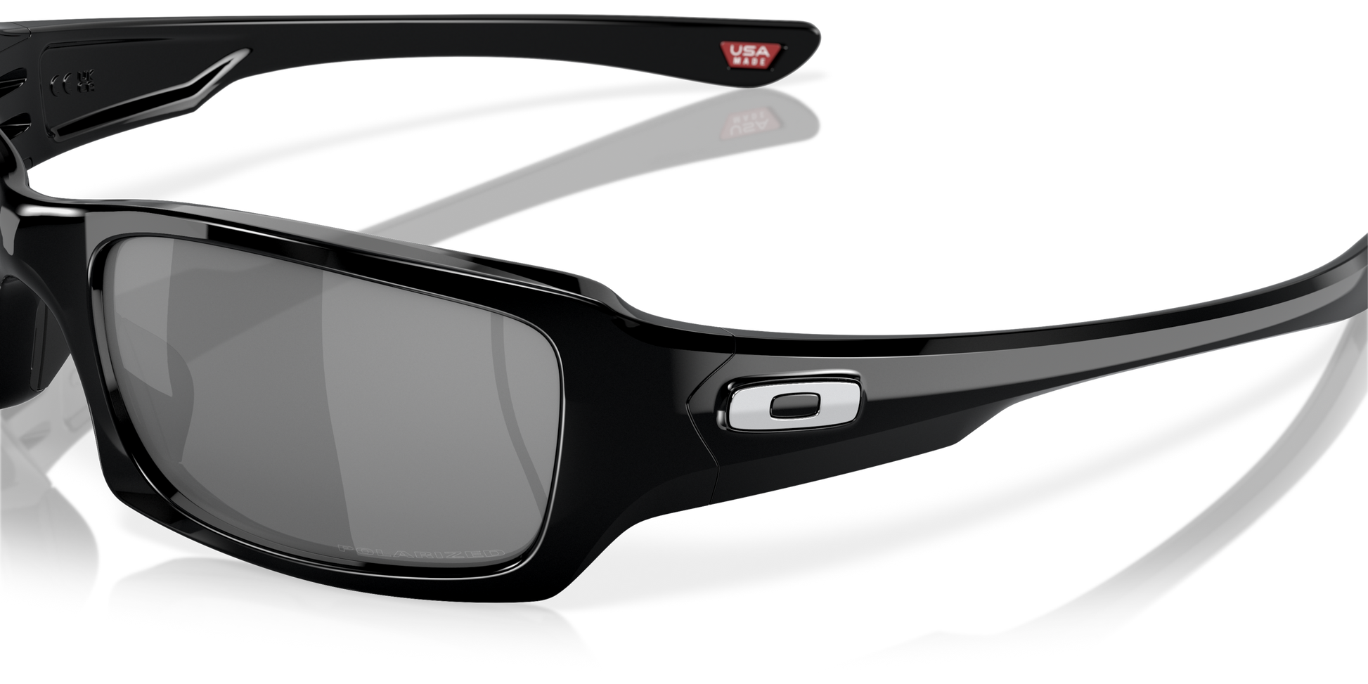 [Black Iridium Polarized Lenses, Polished Black Frame]
