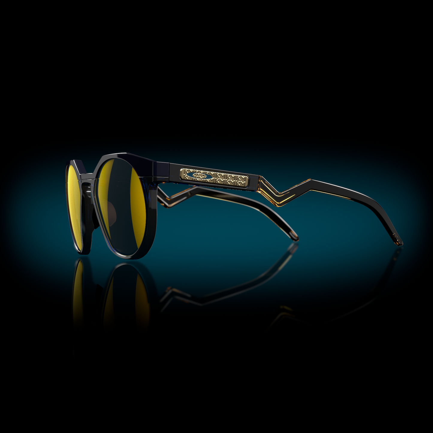 [Prizm 24K Polarized Lenses, Navy/Transparent Blue Frame]