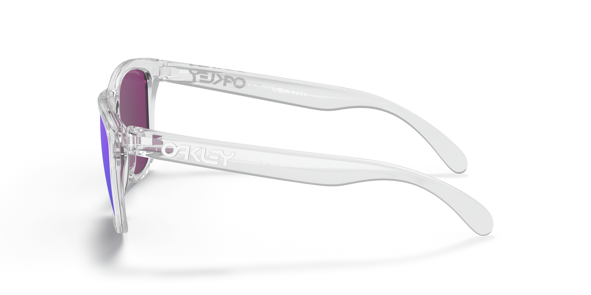 [Prizm Violet Lenses, Polished Clear Frame]