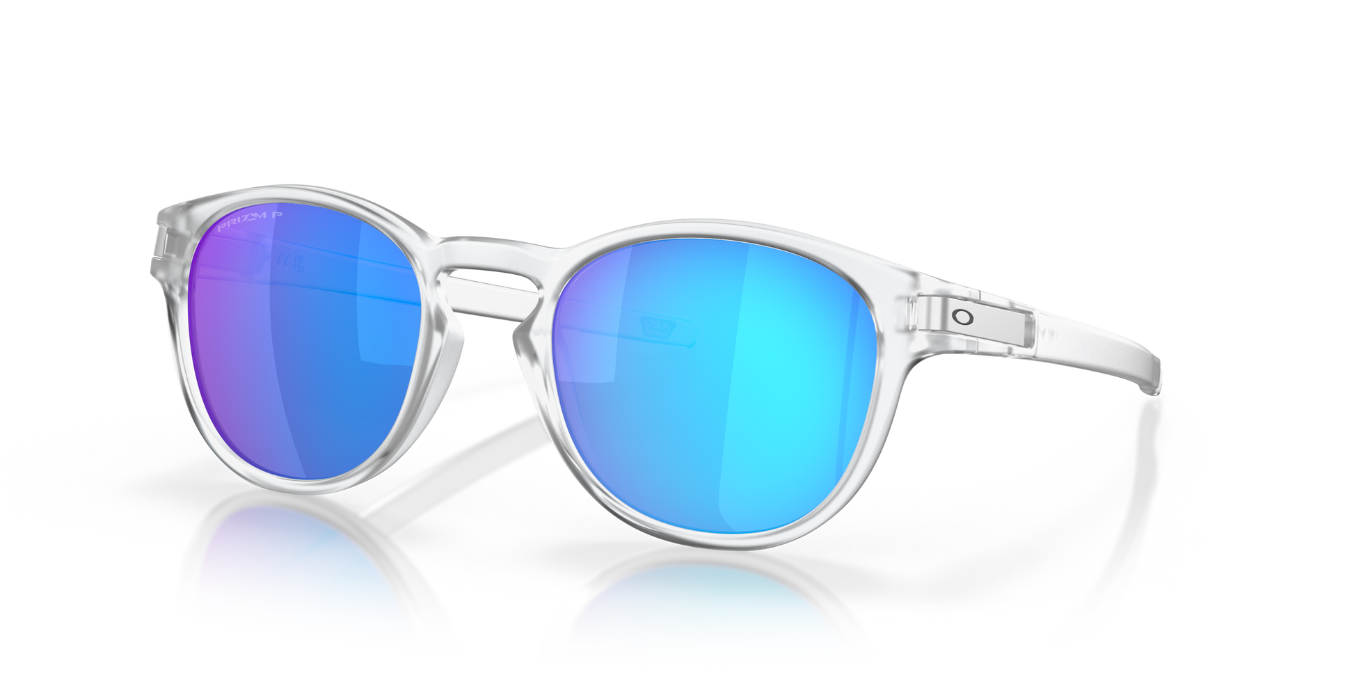 [Prizm Sapphire Polarized Lenses, Matte Clear Frame]