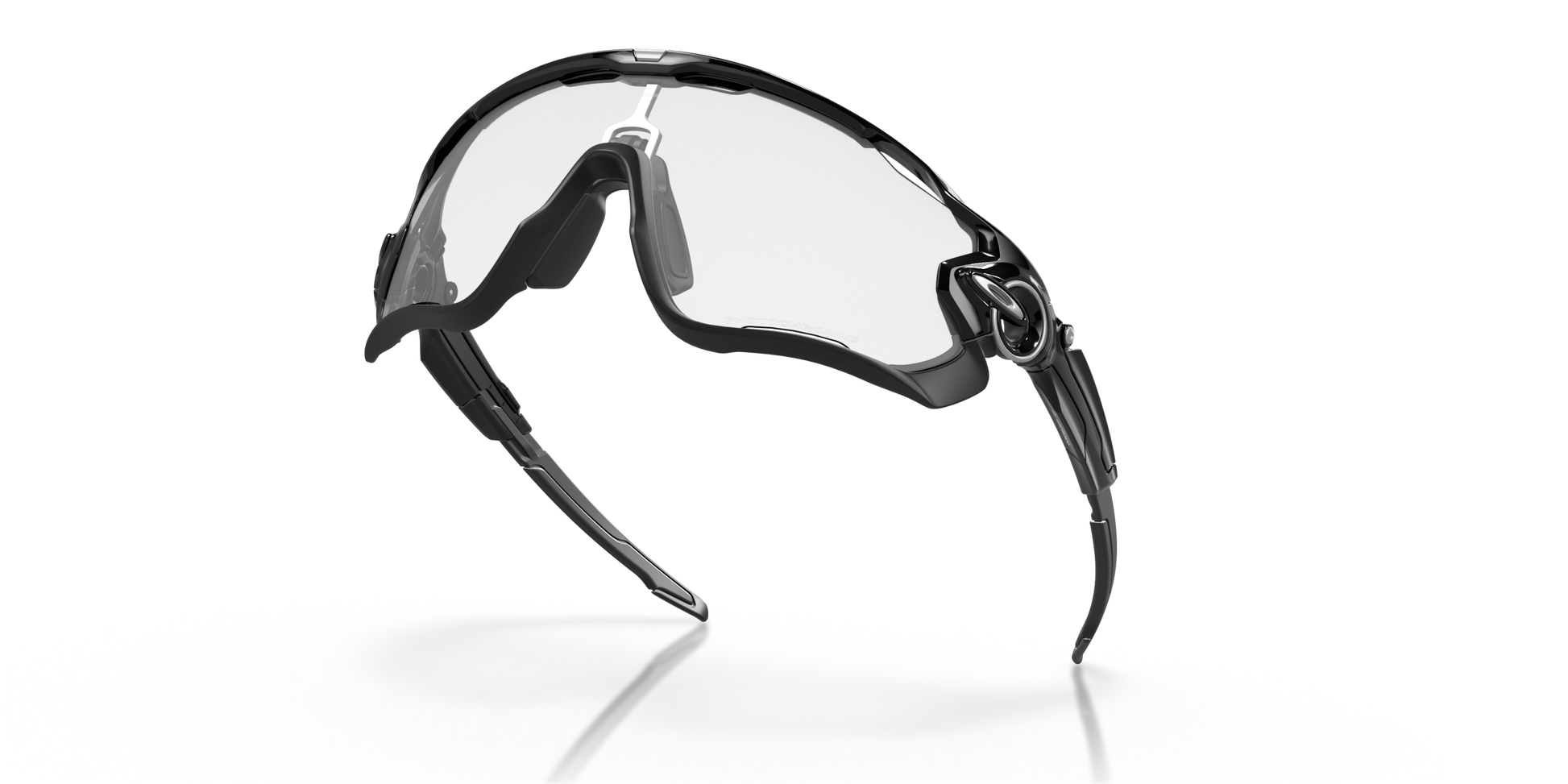 [Clear To Black Iridium Photochromic Lenses, Polished Black Frame]