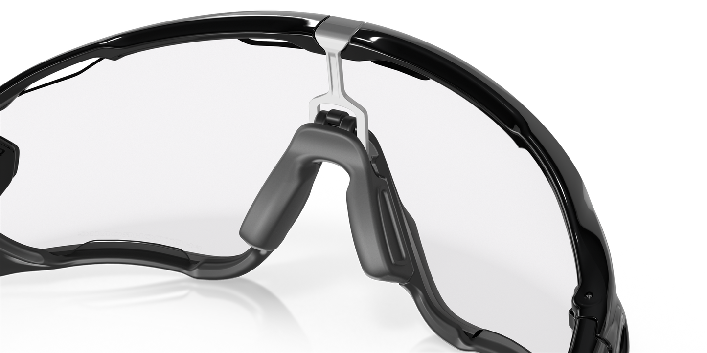 [Clear To Black Iridium Photochromic Lenses, Polished Black Frame]