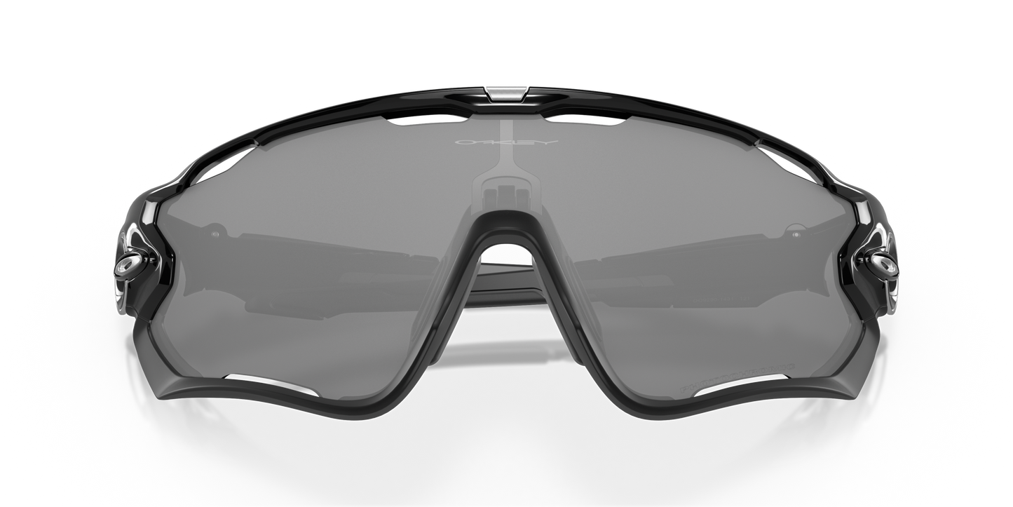 [Clear To Black Iridium Photochromic Lenses, Polished Black Frame]