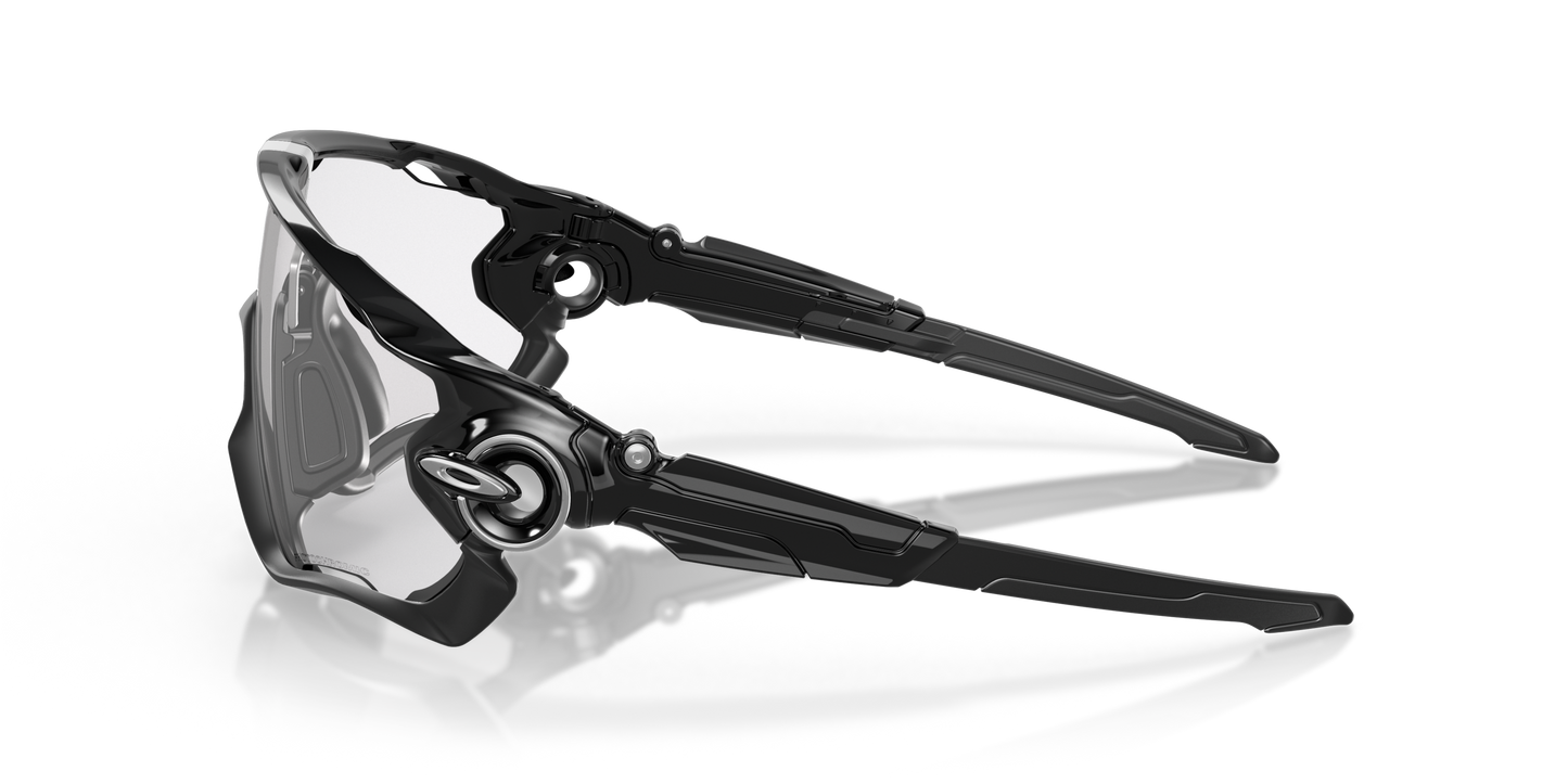 [Clear To Black Iridium Photochromic Lenses, Polished Black Frame]