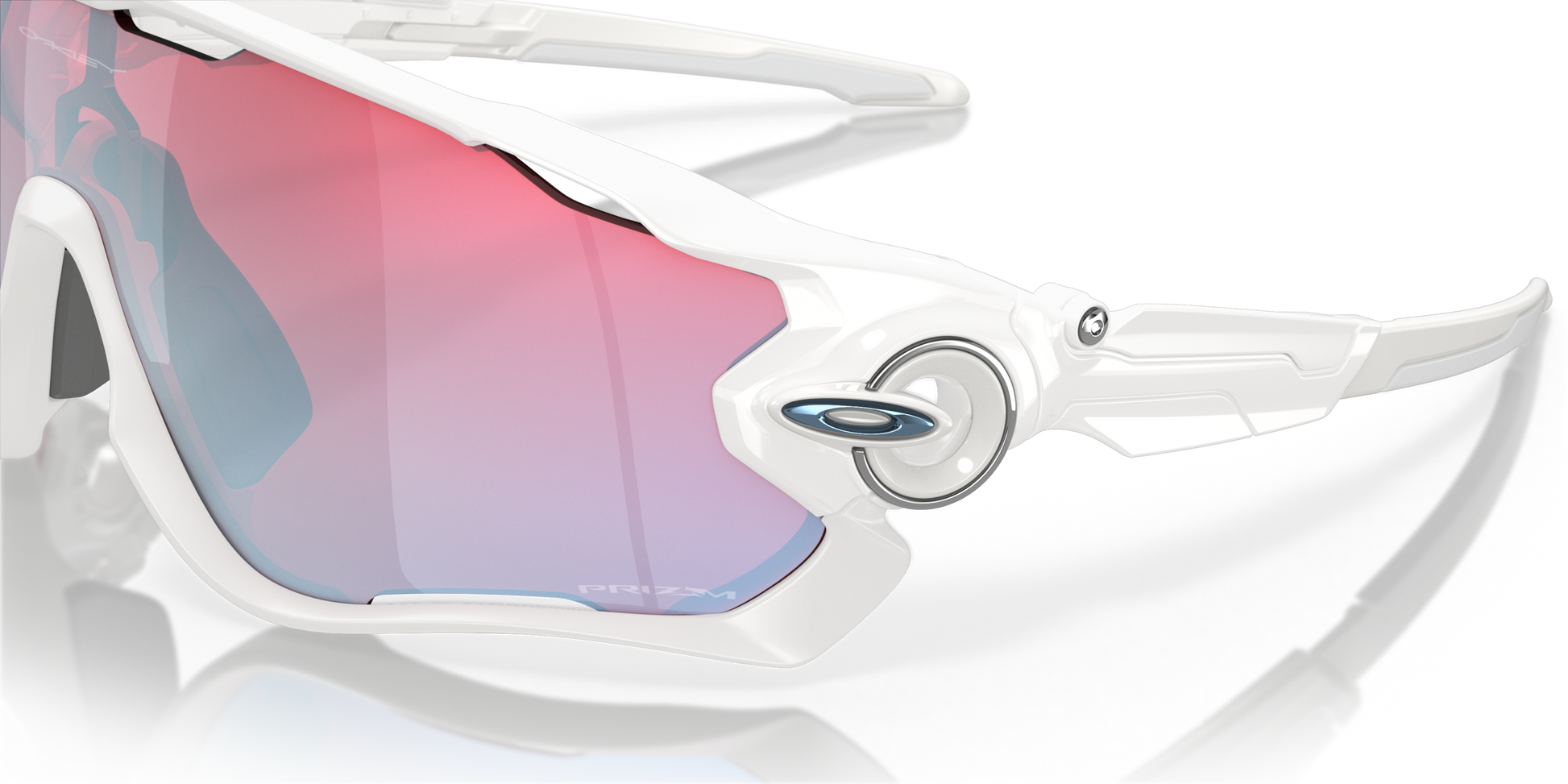[Prizm Snow Sapphire Lenses, Polished White Frame]