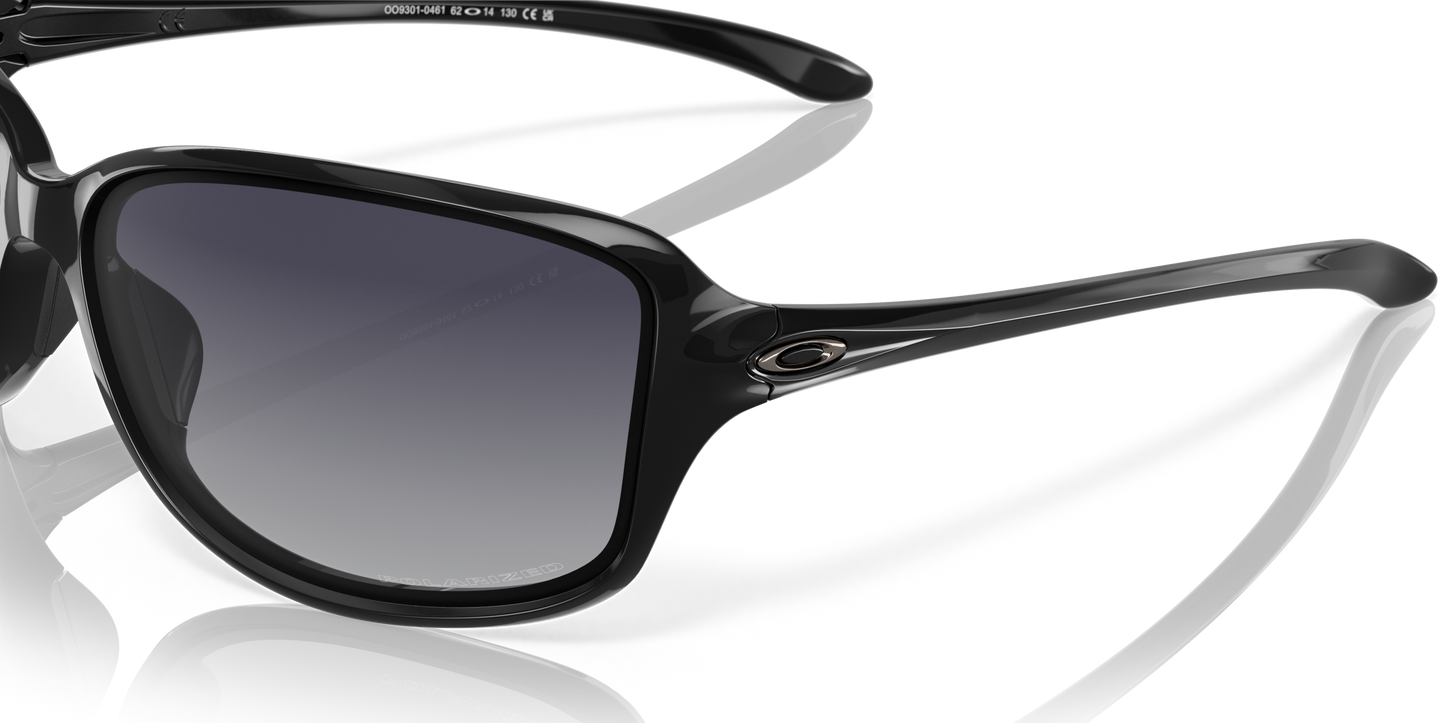 [Grey Gradient Polarized Lenses, Polished Black Frame]