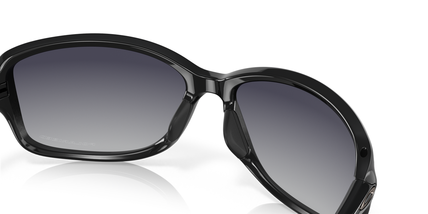 [Grey Gradient Polarized Lenses, Polished Black Frame]