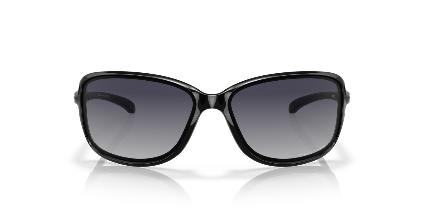 [Grey Gradient Polarized Lenses, Polished Black Frame]