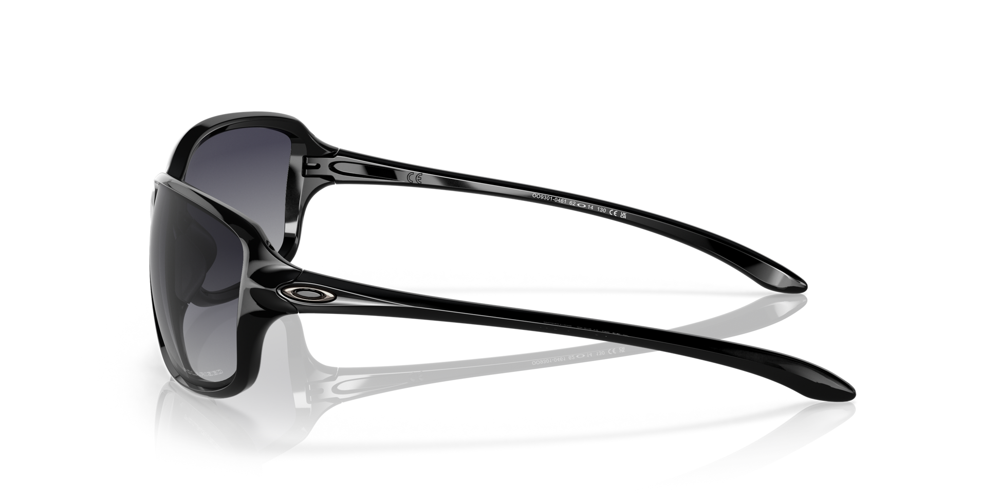 [Grey Gradient Polarized Lenses, Polished Black Frame]