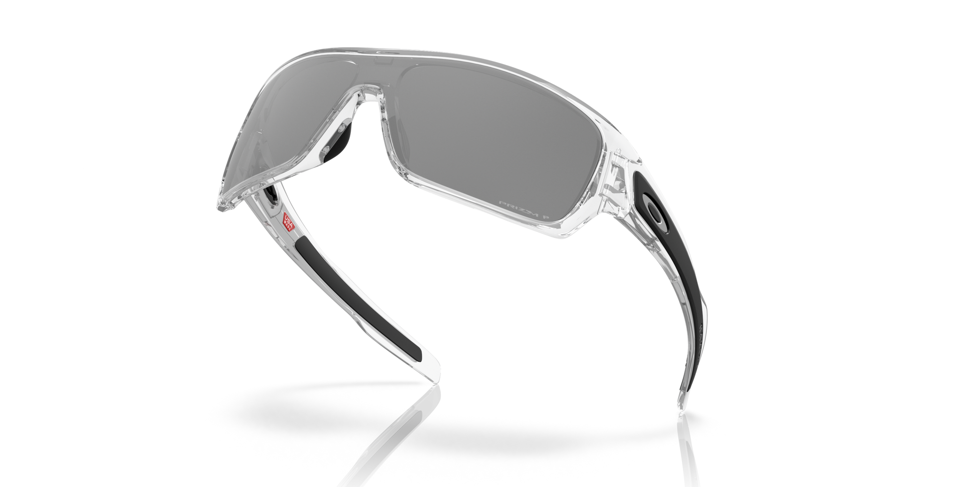 [Prizm Black Polarized Lenses, Polished Clear Frame]