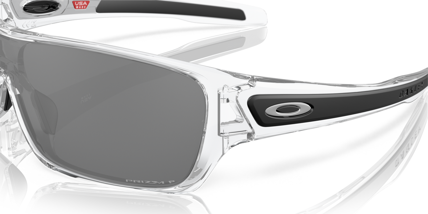 [Prizm Black Polarized Lenses, Polished Clear Frame]