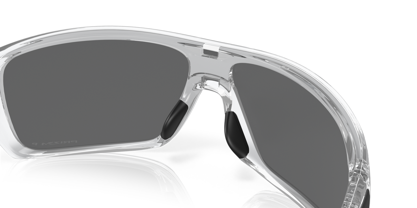 [Prizm Black Polarized Lenses, Polished Clear Frame]