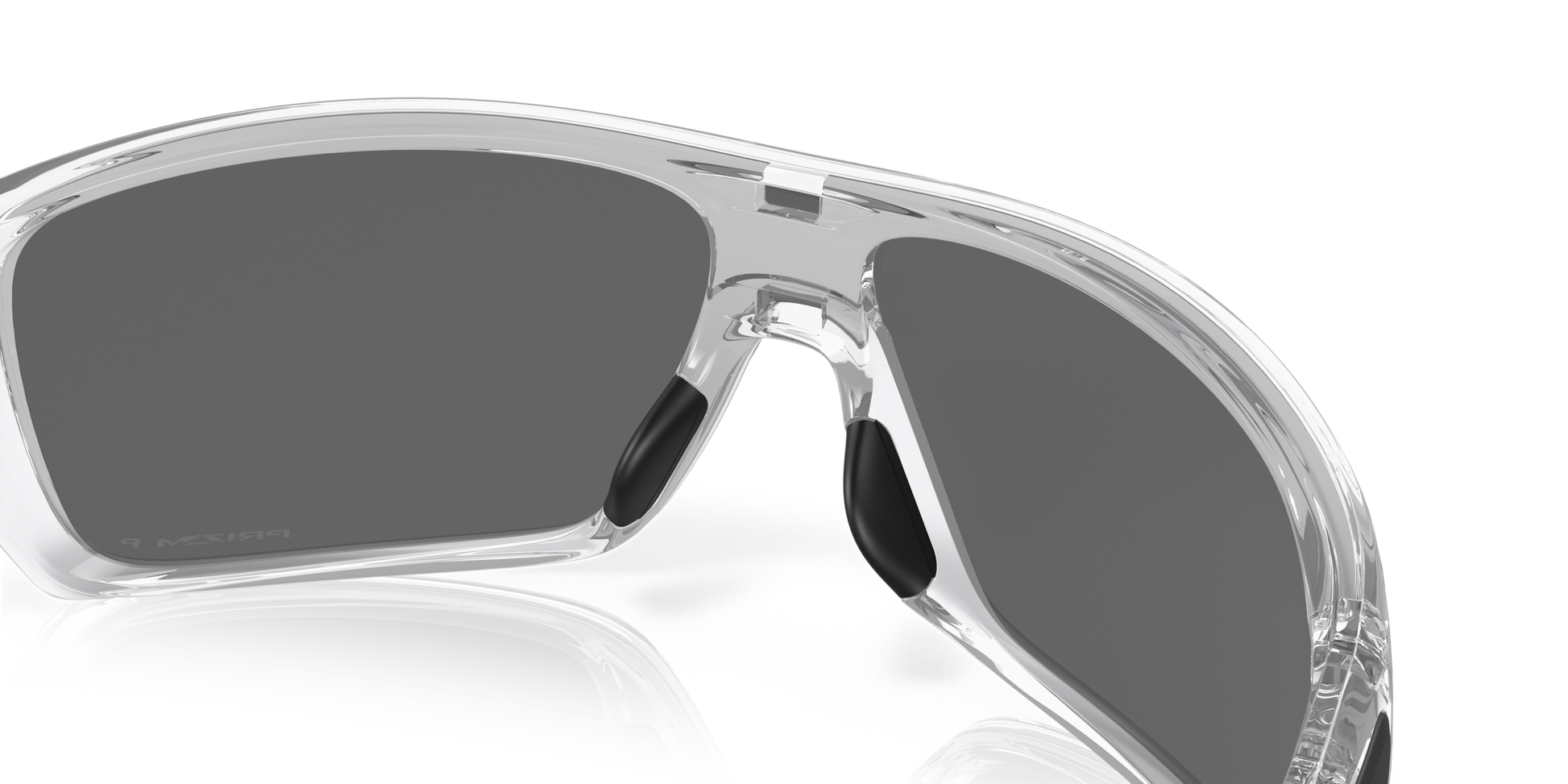 [Prizm Black Polarized Lenses, Polished Clear Frame]