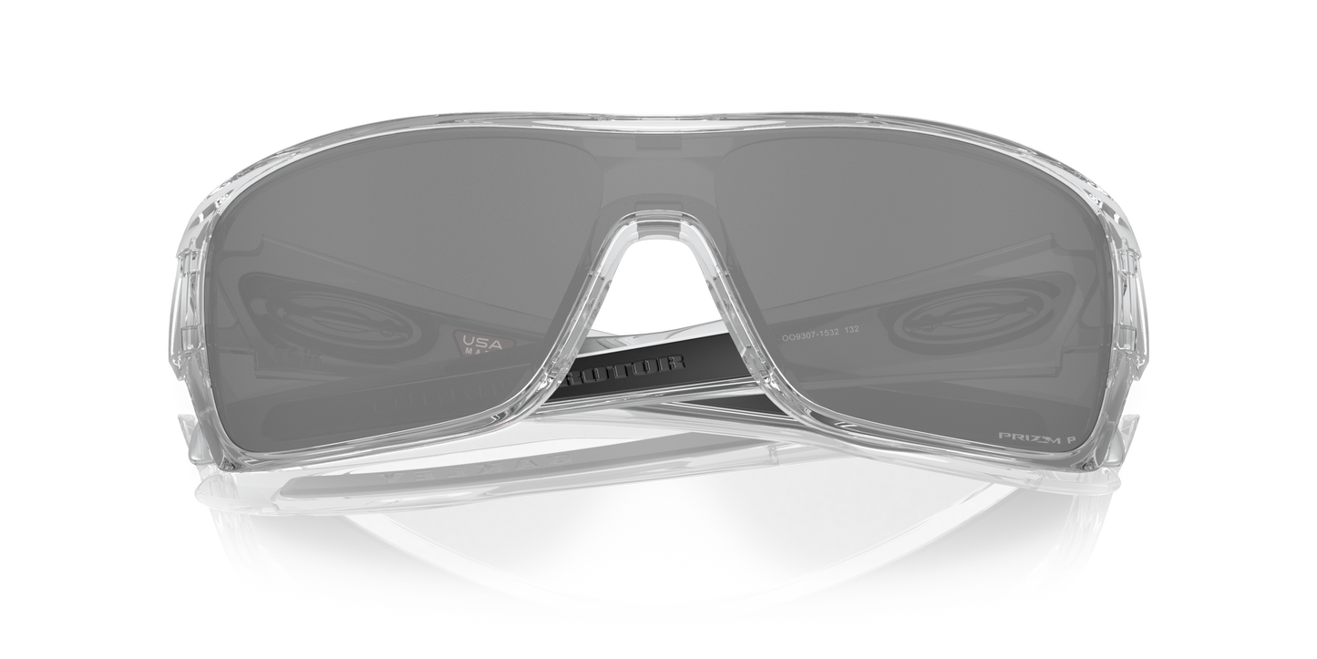 [Prizm Black Polarized Lenses, Polished Clear Frame]