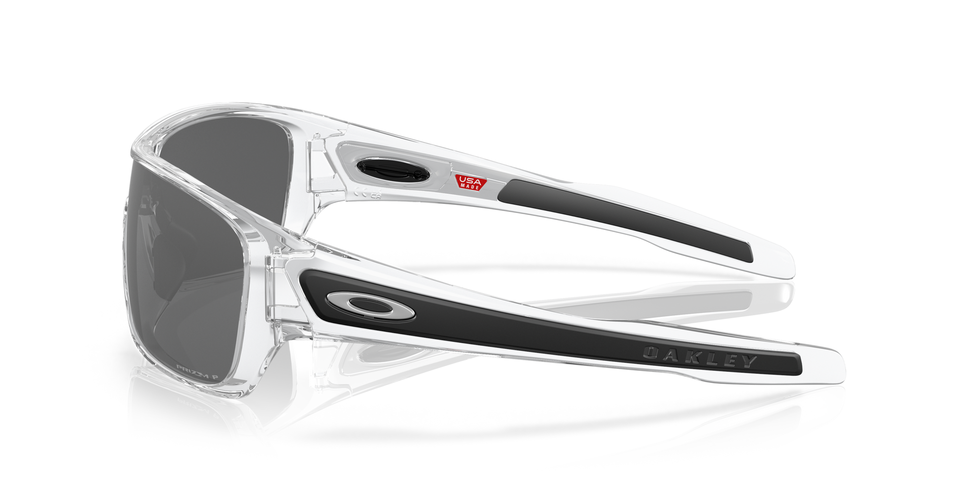 [Prizm Black Polarized Lenses, Polished Clear Frame]
