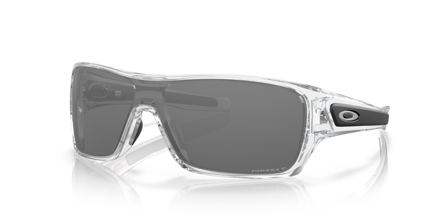[Prizm Black Polarized Lenses, Polished Clear Frame]