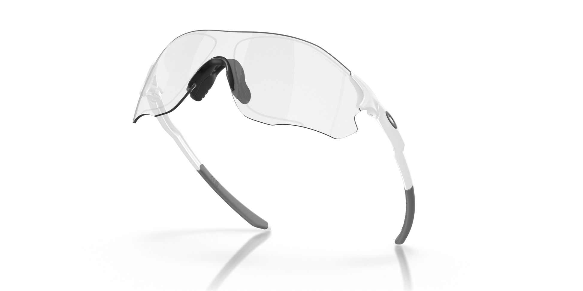 [Clear To Black Iridium Photochromic Lenses, Matte White Frame]