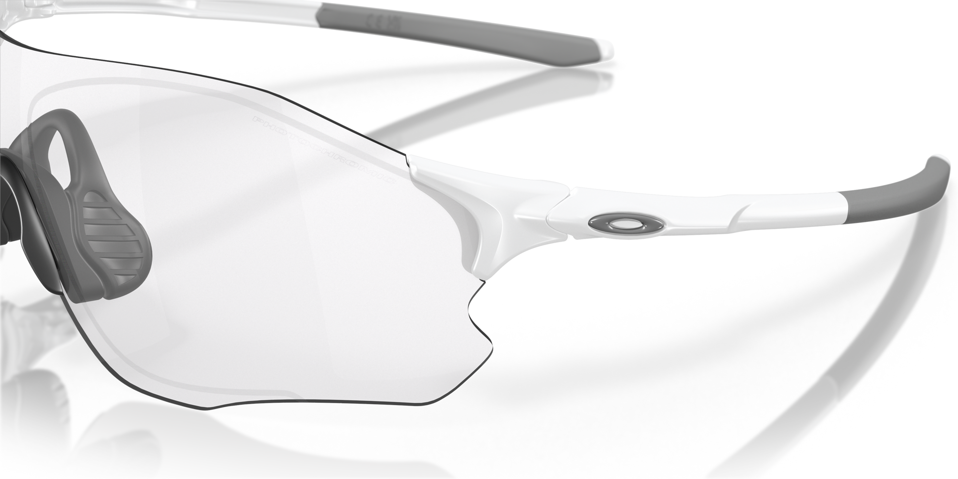 [Clear To Black Iridium Photochromic Lenses, Matte White Frame]