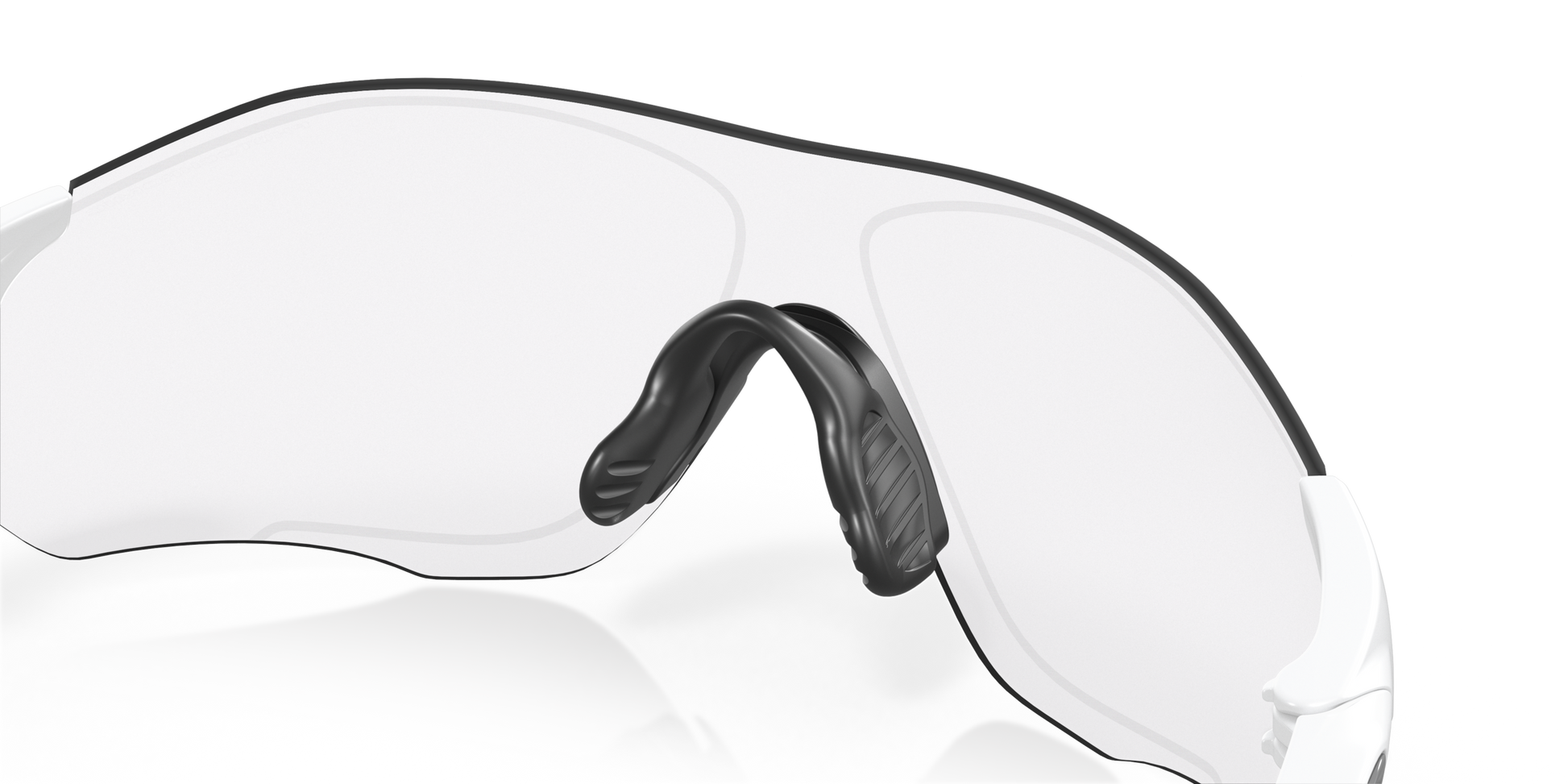[Clear To Black Iridium Photochromic Lenses, Matte White Frame]