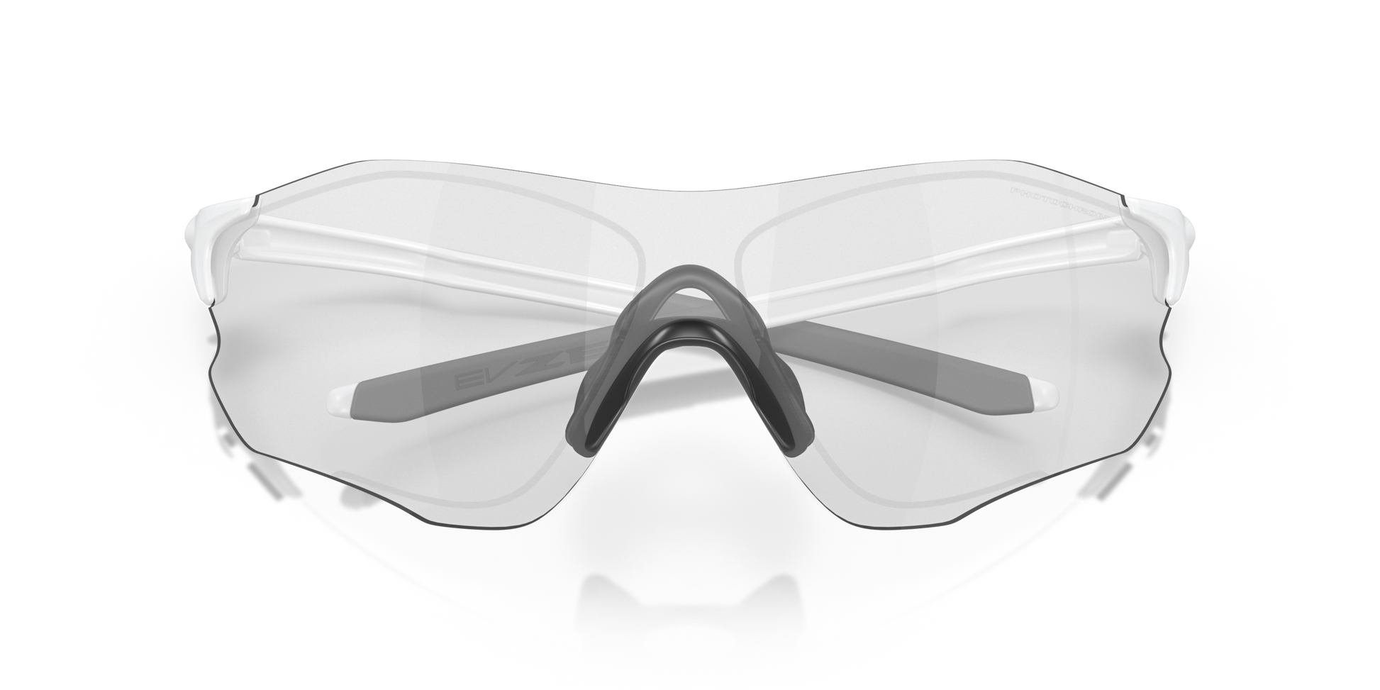 [Clear To Black Iridium Photochromic Lenses, Matte White Frame]