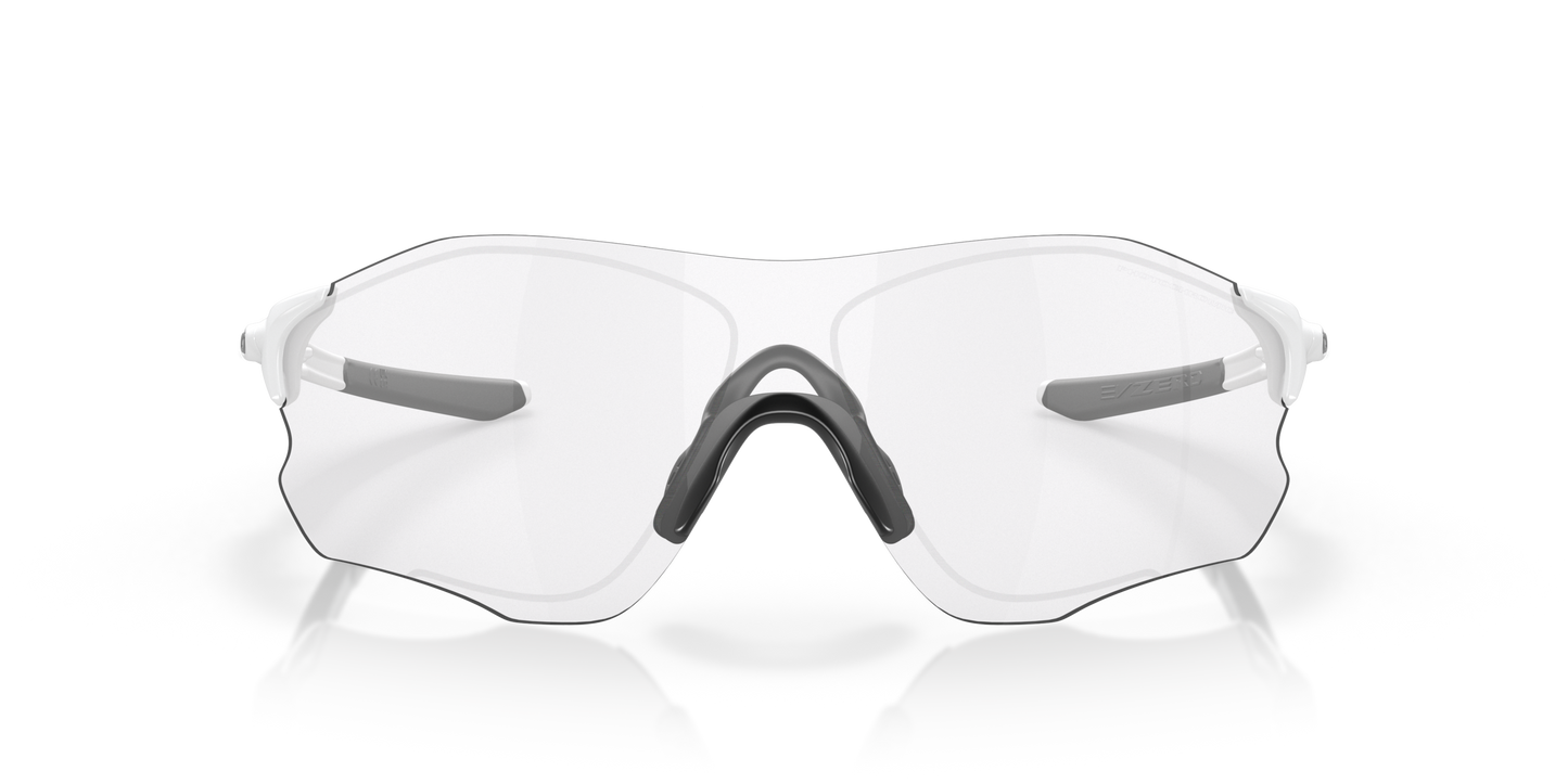 [Clear To Black Iridium Photochromic Lenses, Matte White Frame]