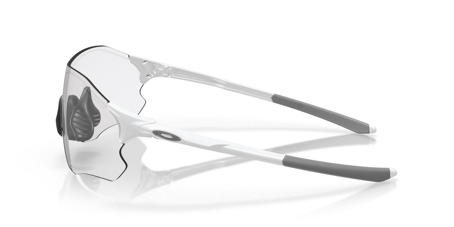 [Clear To Black Iridium Photochromic Lenses, Matte White Frame]