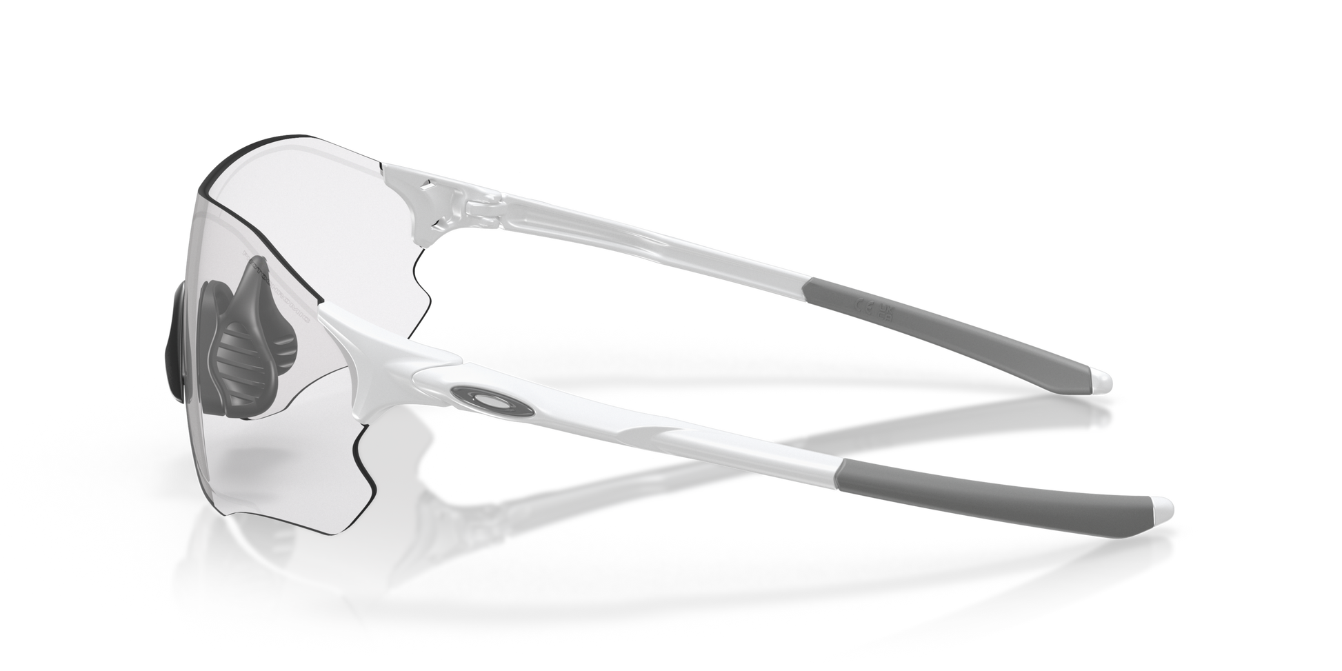 [Clear To Black Iridium Photochromic Lenses, Matte White Frame]