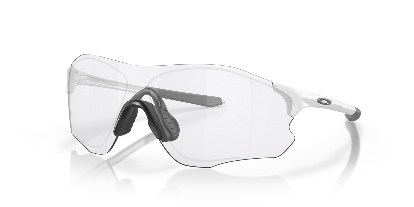 [Clear To Black Iridium Photochromic Lenses, Matte White Frame]