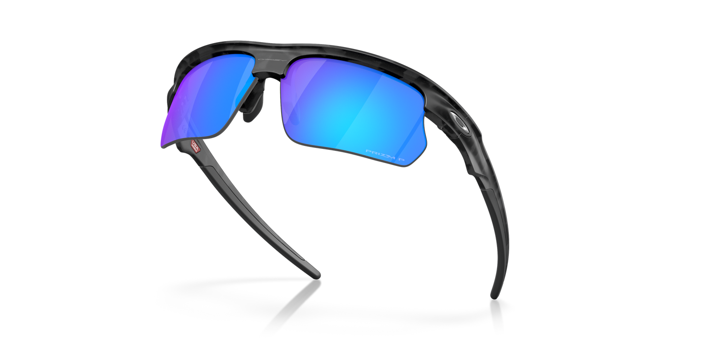[Prizm Sapphire Polarized Lenses, Matte Grey Camo Frame]