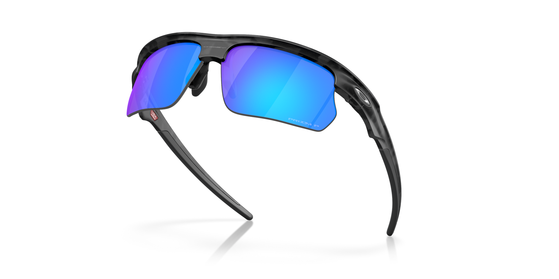 [Prizm Sapphire Polarized Lenses, Matte Grey Camo Frame]