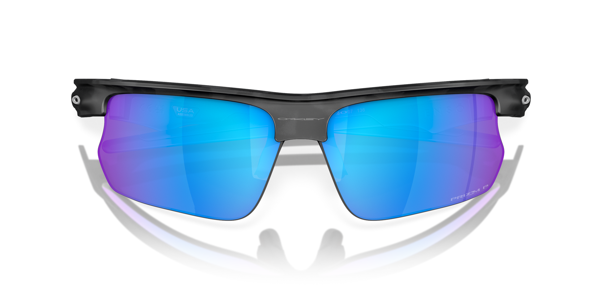 [Prizm Sapphire Polarized Lenses, Matte Grey Camo Frame]