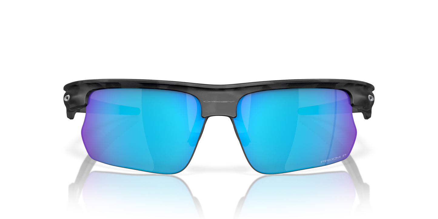 [Prizm Sapphire Polarized Lenses, Matte Grey Camo Frame]
