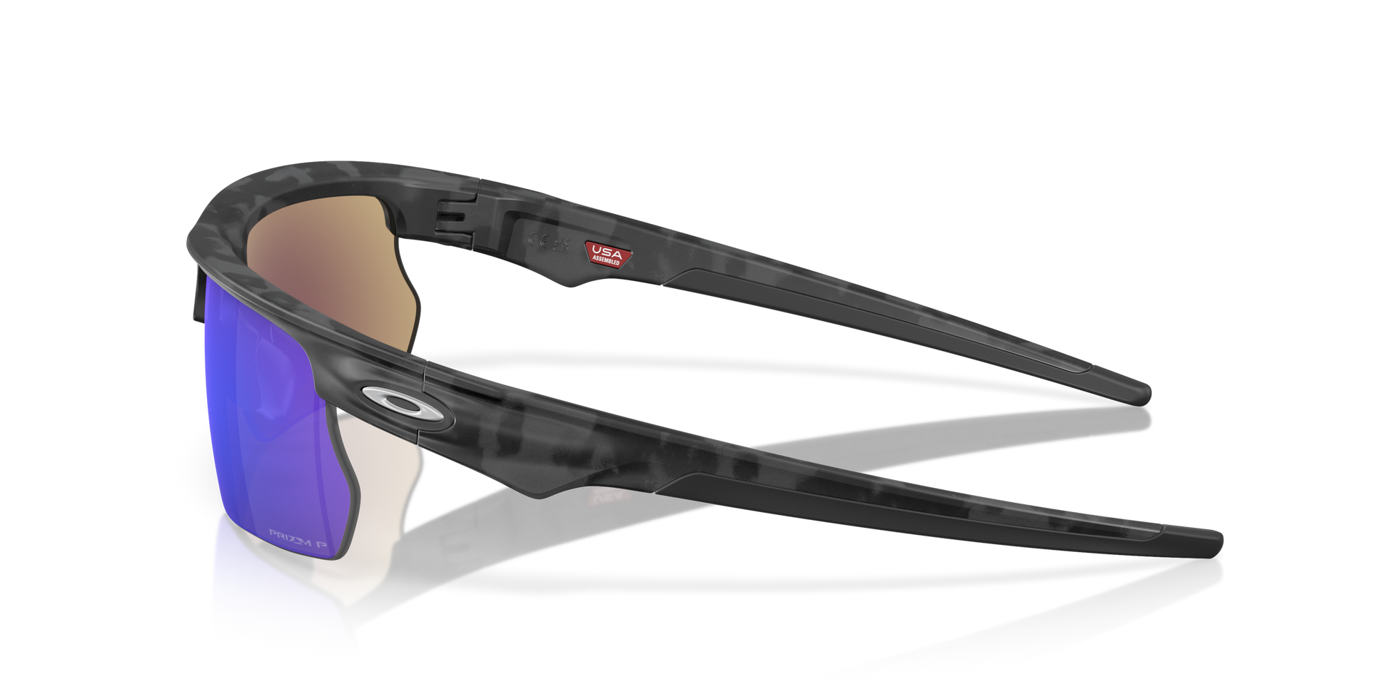 [Prizm Sapphire Polarized Lenses, Matte Grey Camo Frame]