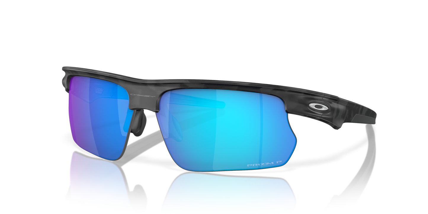 [Prizm Sapphire Polarized Lenses, Matte Grey Camo Frame]