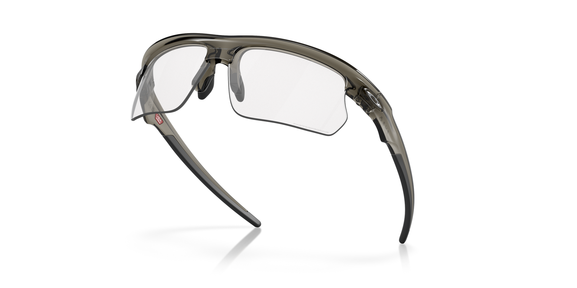 [Clear To Black Iridium Photochromic Lenses, Grey Smoke Frame]