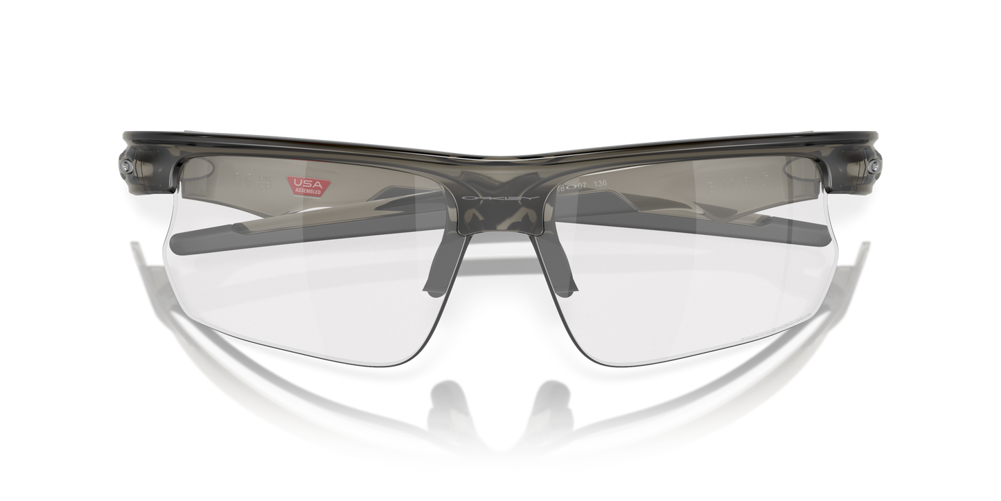 [Clear To Black Iridium Photochromic Lenses, Grey Smoke Frame]