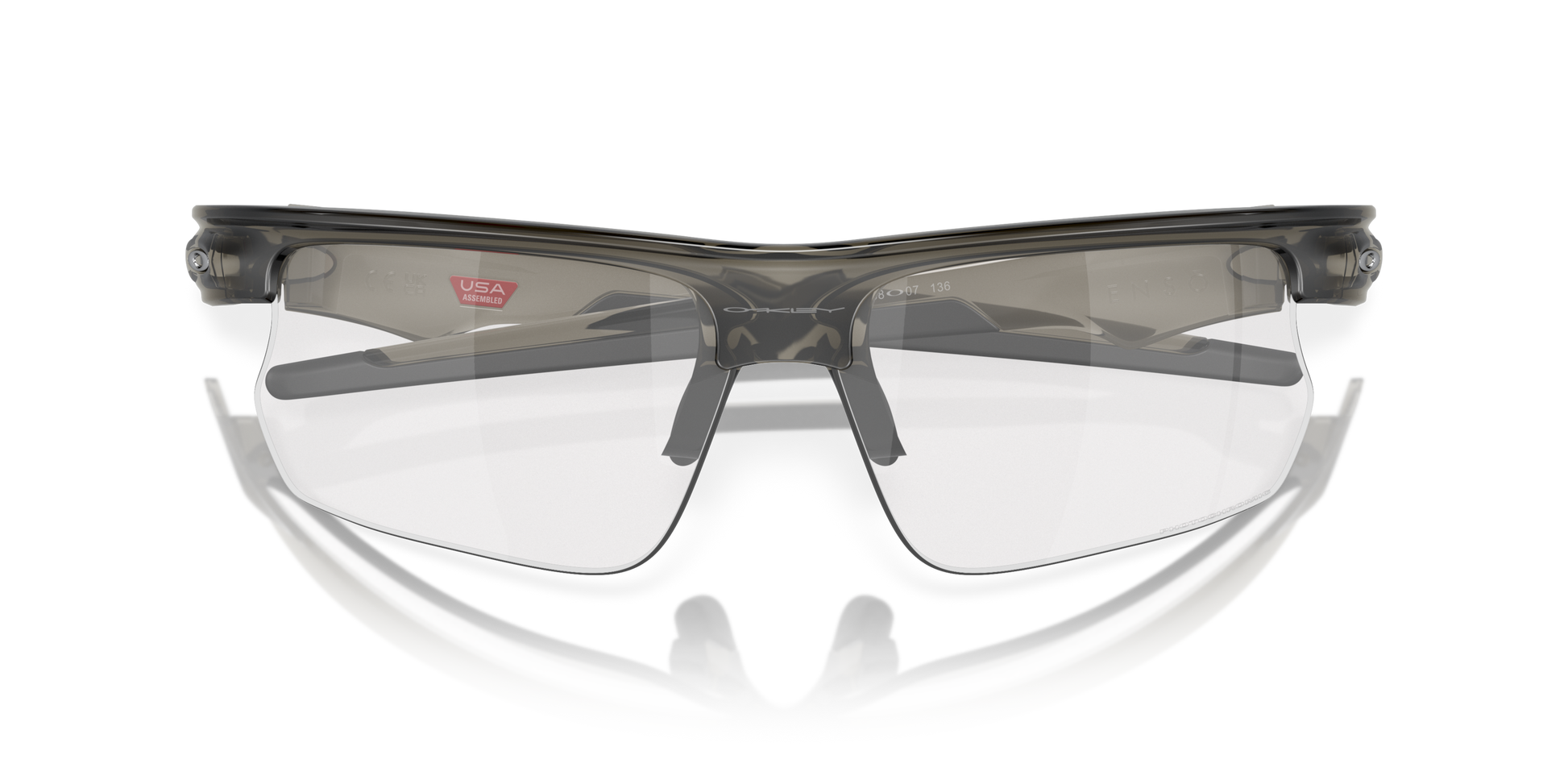 [Clear To Black Iridium Photochromic Lenses, Grey Smoke Frame]