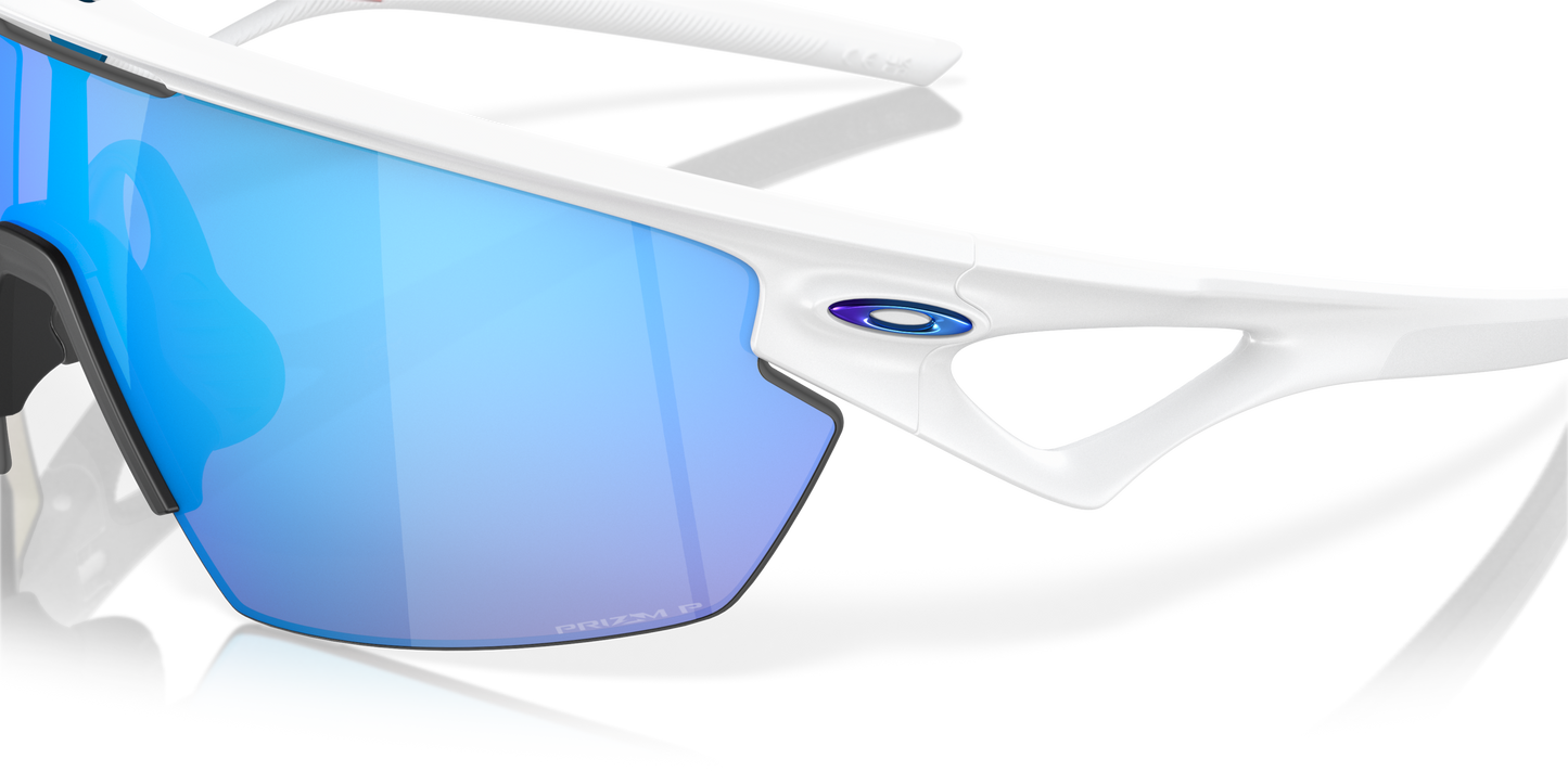 [Prizm Sapphire Polarized Lenses, Matte White Frame]