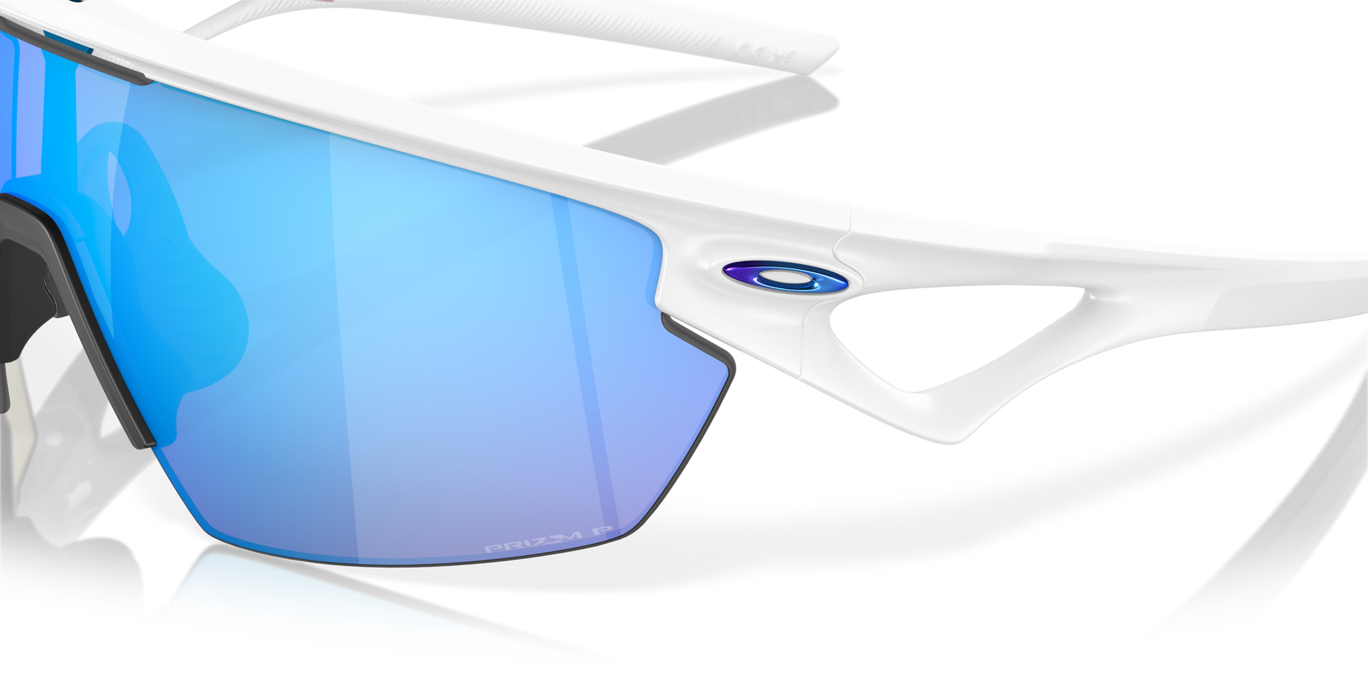 [Prizm Sapphire Polarized Lenses, Matte White Frame]