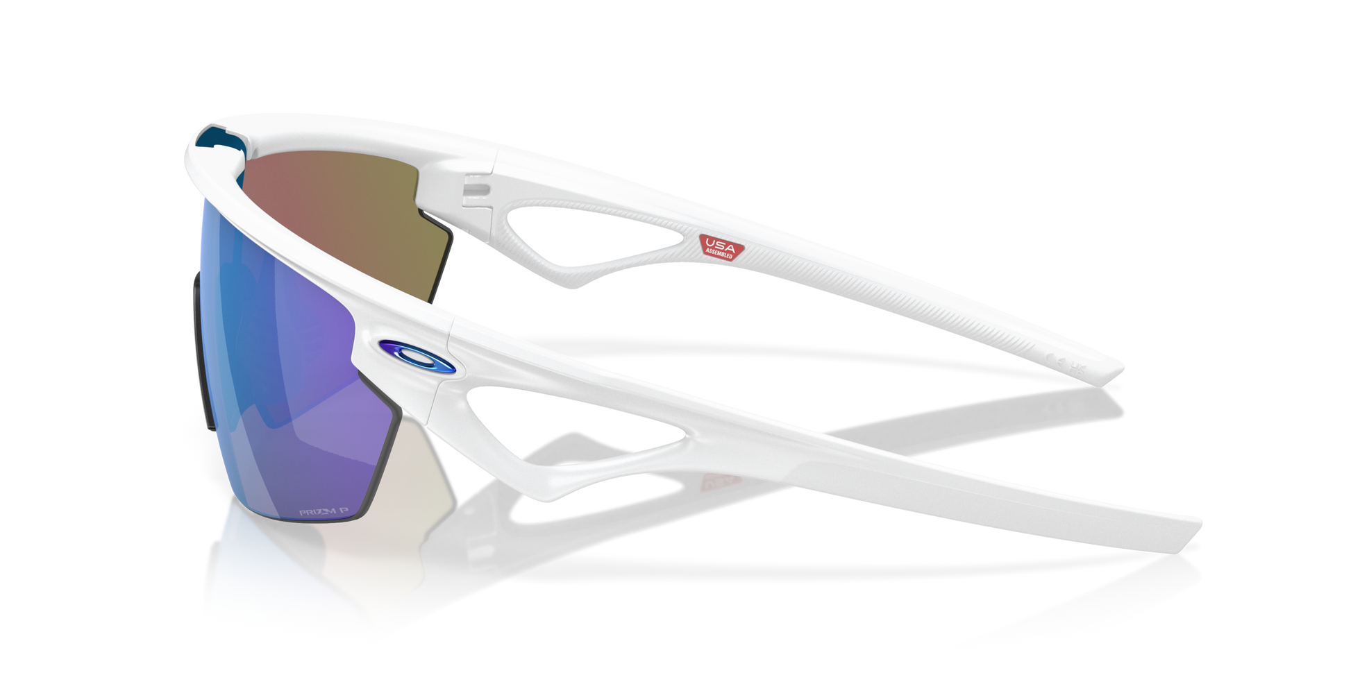 [Prizm Sapphire Polarized Lenses, Matte White Frame]