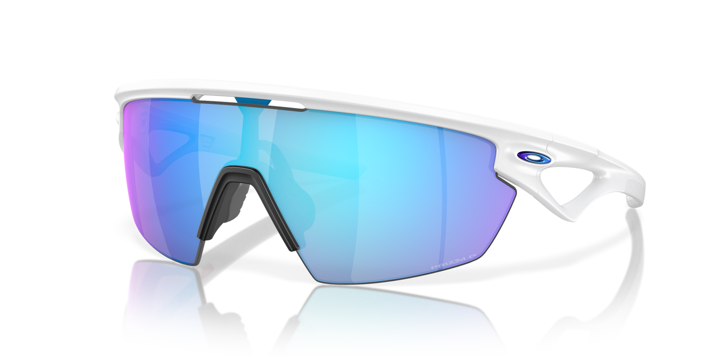 [Prizm Sapphire Polarized Lenses, Matte White Frame]