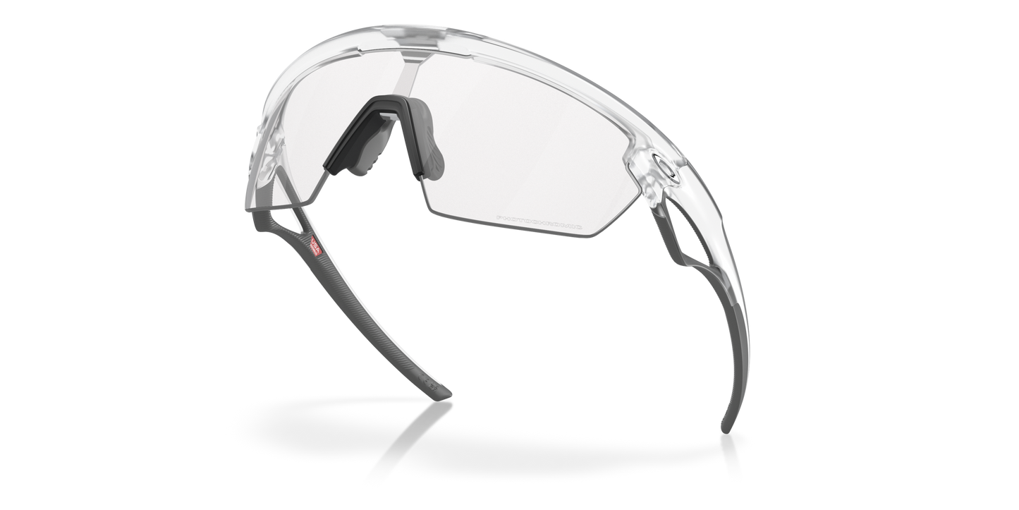 [Clear To Black Iridium Photochromic Lenses, Matte Clear Frame]