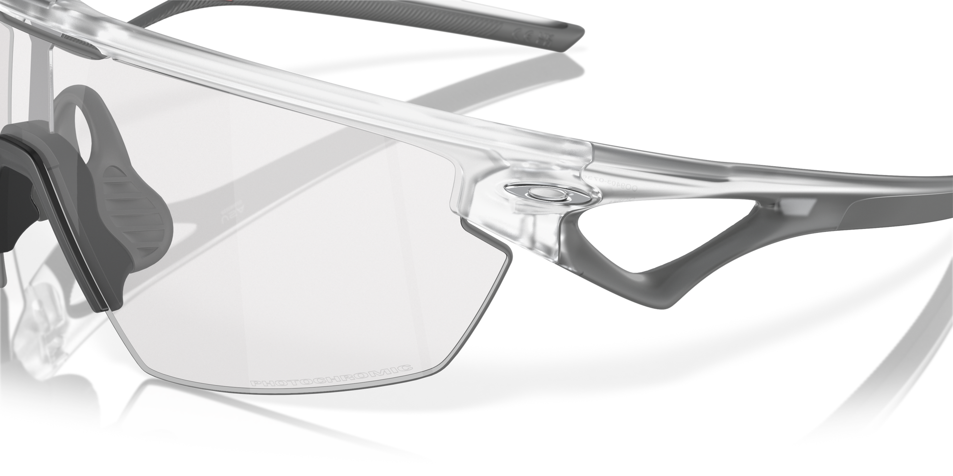 [Clear To Black Iridium Photochromic Lenses, Matte Clear Frame]