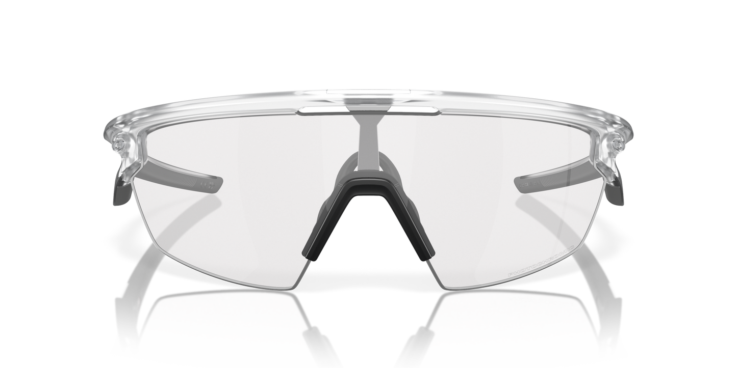 [Clear To Black Iridium Photochromic Lenses, Matte Clear Frame]