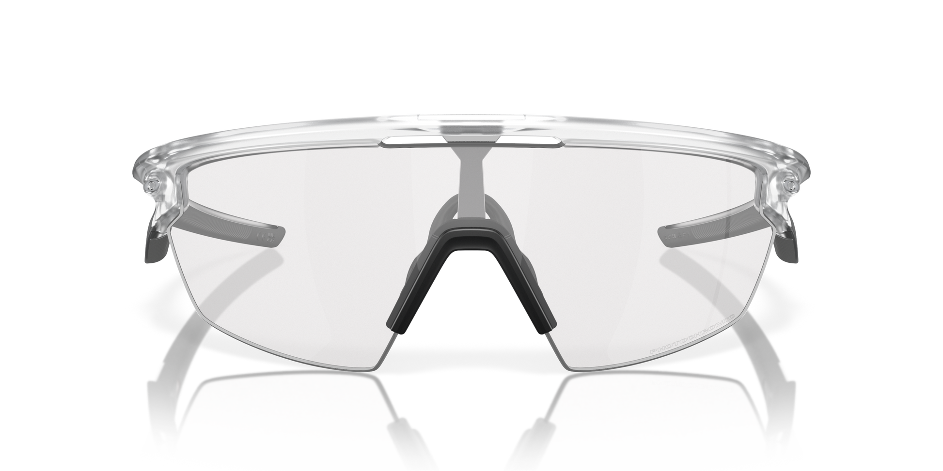 [Clear To Black Iridium Photochromic Lenses, Matte Clear Frame]