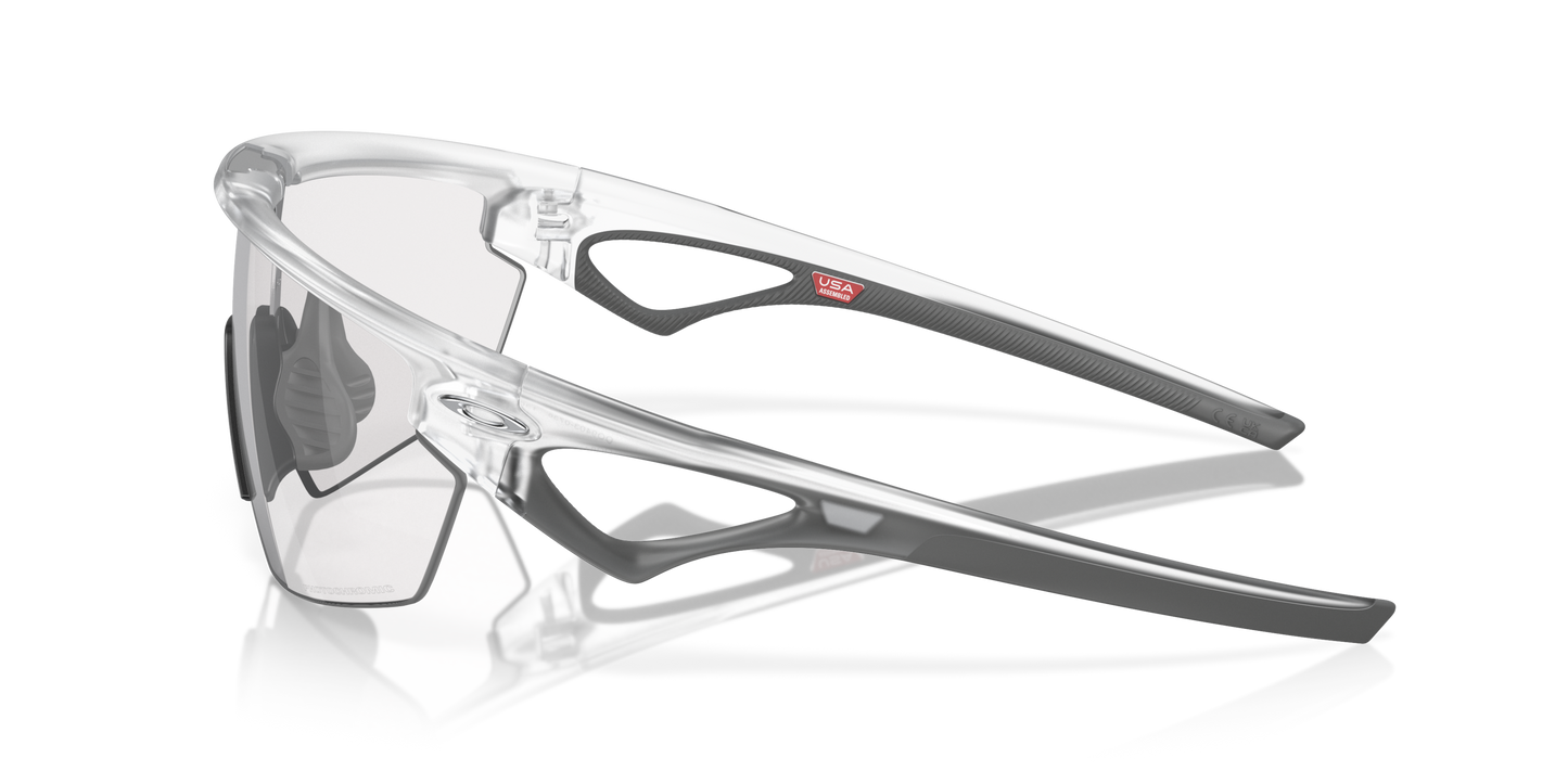 [Clear To Black Iridium Photochromic Lenses, Matte Clear Frame]