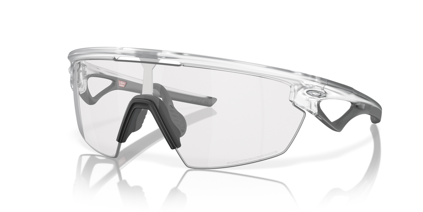 [Clear To Black Iridium Photochromic Lenses, Matte Clear Frame]